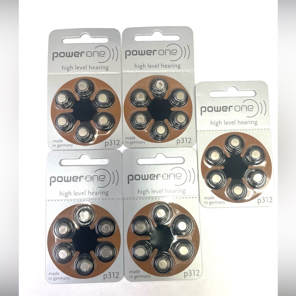 5 pack of power one high level hearing aid